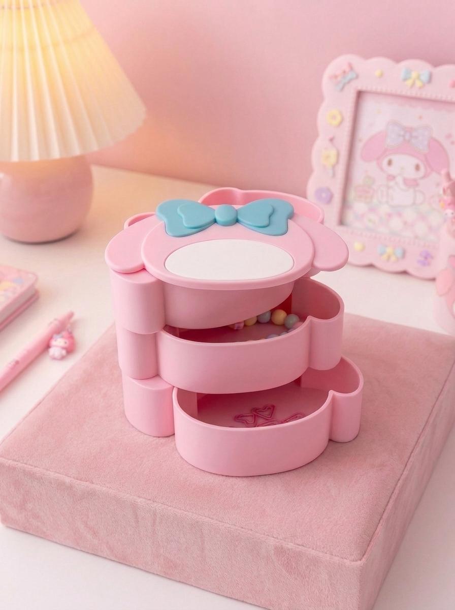 Rotating Desk Organizer (3 Tiers)  | Pink Coquette  Storage — photo 4 of 4