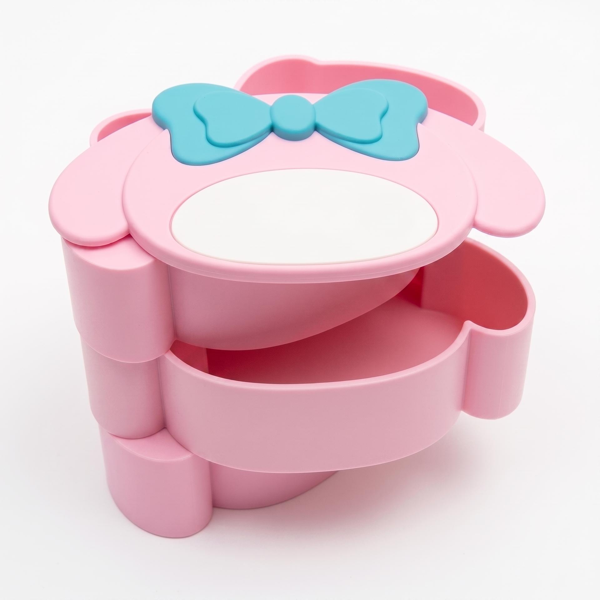Rotating Desk Organizer (3 Tiers)  | Pink Coquette  Storage