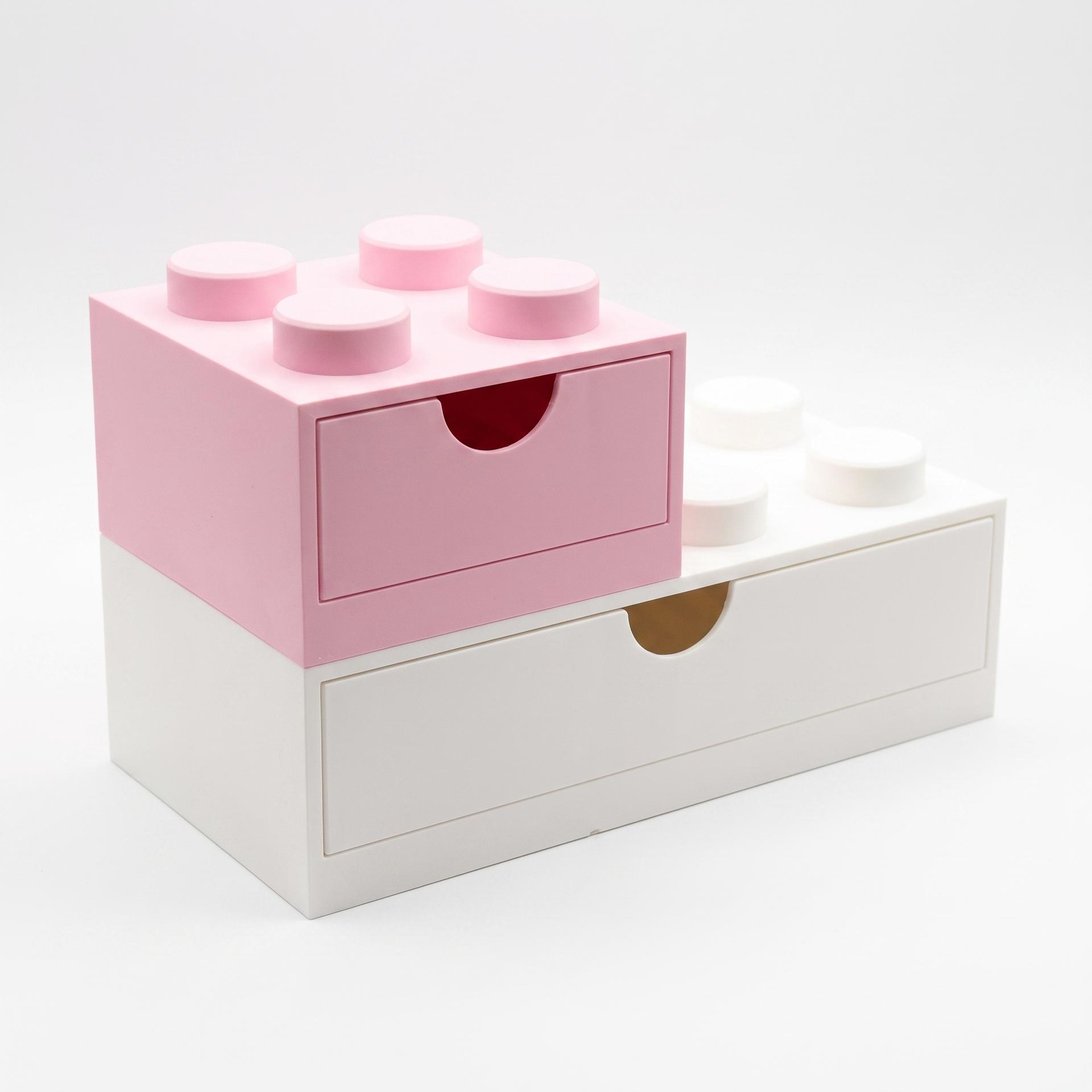 Building Block Desk Organizer Modular Stackable Storage Drawers